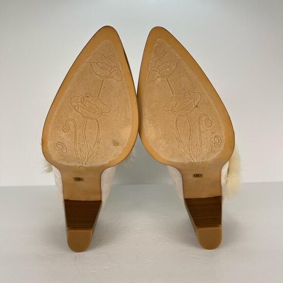 Penny Loves Kenny Aper Boots Vegan Leather Faux Fur Mid Calf Bow Womens Size 9 - Picture 5 of 11